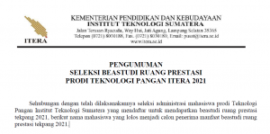 Read more about the article PENGUMUMAN SELEKSI BEASTUDI RUANG PRESTASI 2021
