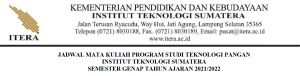 Read more about the article Jadwal Mata Kuliah Semester Genap Prodi Teknologi Pangan ITERA 2022